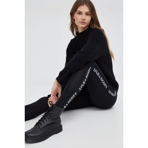 Tajice Lyle & Scott za žene, boja: crna, s aplikacijom