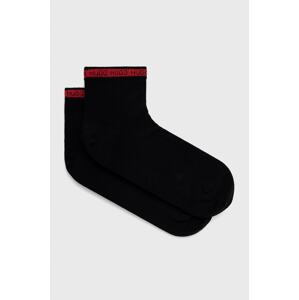 Čarape HUGO (2-pack) za muškarce, boja: crna, 50477873