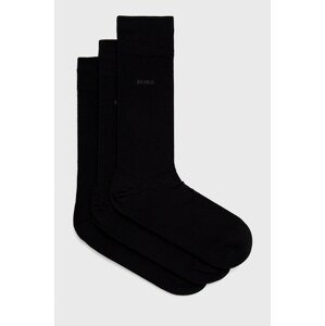 Čarape BOSS (3-pack) za muškarce, boja: crna, 50469839