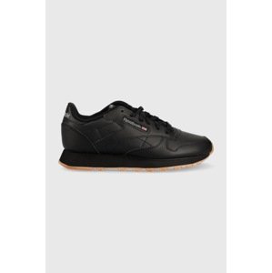 Dječje kožne tenisice Reebok Classic Cl Lthr boja: crna