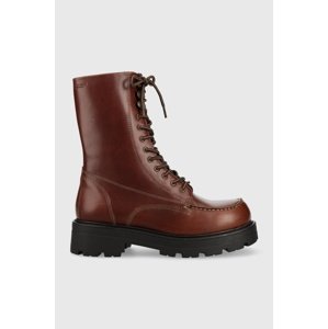 Kožne čizme Vagabond Shoemakers Cosmo 2.0 za žene, boja: bordo, ravna potpetica