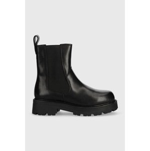 Kožne gležnjače Vagabond Shoemakers Cosmo 2.0 za žene, boja: crna, s platformom, s polutoplom podstavom