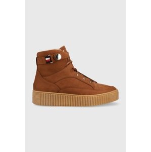 Čizme za snijeg Tommy Hilfiger Warmlined Lace Up Boot boja: smeđa