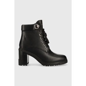 Gležnjače Tommy Hilfiger Outdoor Heel Lace Up Boot za žene, boja: crna, s debelom petom
