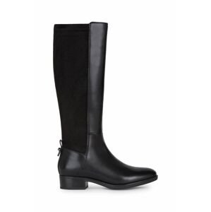Čizme Geox Felicity D za žene, boja: crna, ravna potpetica, D16G1D 043JZ C9999