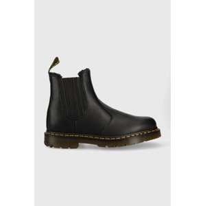 Kožne gležnjače Dr. Martens 2976 za žene, boja: crna, ravna potpetica, s toplom podstavom, DM27829001-Black