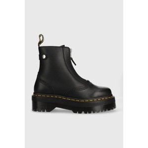 Kožne gležnjače Dr. Martens Jetta za žene, boja: crna, s platformom, DM27656001-Black