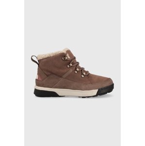 Cipele The North Face Sierra Mid WOMEN S LACE WP za žene, boja: smeđa, s toplom podstavom
