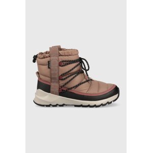 Čizme za snijeg The North Face WOMEN S THERMOBALL LACE UP WP boja: smeđa