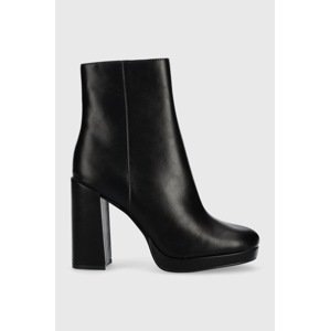 Gležnjače Steve Madden Main za žene, boja: crna, s debelom petom