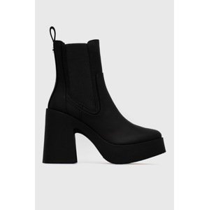 Gležnjače Steve Madden Climate za žene, boja: crna, s debelom petom