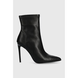 Gležnjače Steve Madden Vanya za žene, boja: crna, s tankom petom