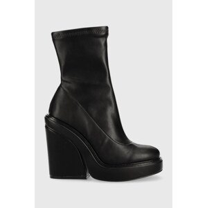 Gležnjače Steve Madden All Out za žene, boja: crna, s debelom petom