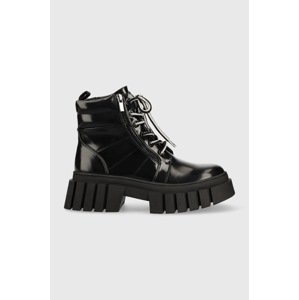 Gležnjače Steve Madden Incredible za žene, boja: crna, s platformom, s polutoplom podstavom