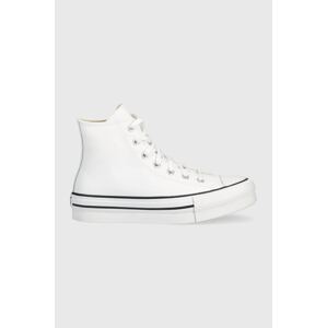 Dječje kožne tenisice Converse Chuck Taylor All Star Eva Lift boja: bijela