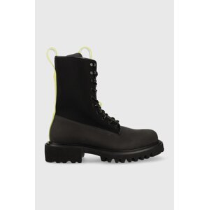 Čizme Rains Palladium x Show Combat Boot Neopren boja: crna, 22610.01-01.Black