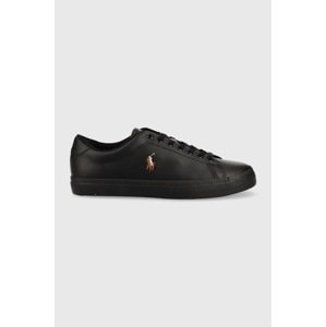Kožne tenisice Polo Ralph Lauren Longwood , boja: crna