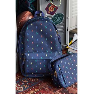 Ruksak Polo Ralph Lauren boja: tamno plava, veliki, s uzorkom