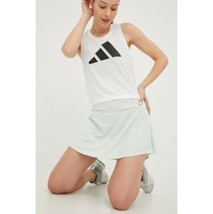 Suknja adidas Performance boja: zelena, mini, širi se prema dolje