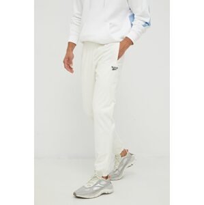 Donji dio trenirke Reebok Classic za muškarce, boja: bež, s tiskom
