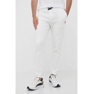 Donji dio trenirke Guess KORBIN boja: bijela, s uzorkom, Z2BB05 FL04Q