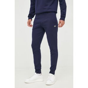 Donji dio trenirke Lacoste za muškarce, boja: tamno plava, glatki materijal, XH9624-132