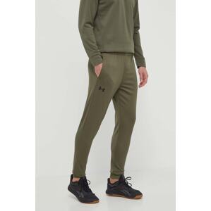 Donji dio trenirke Under Armour Fleece boja: zelena, bez uzorka