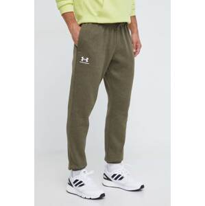 Donji dio trenirke Under Armour boja: zelena, bez uzorka