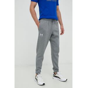 Donji dio trenirke Under Armour za muškarce, boja: siva, glatki materijal, 1373882