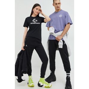 Donji dio trenirke Converse boja: crna, glatki materijal, 10023873.A01-CONVERSEBL