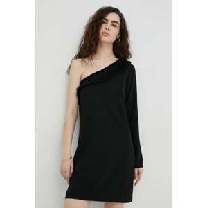 Haljina The Kooples boja: crna, mini, ravna