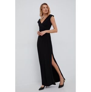 Haljina Lauren Ralph Lauren boja: crna, maxi, širi se prema dolje
