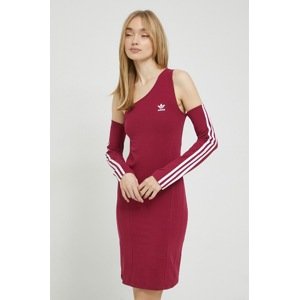 Haljina adidas Originals boja: bordo, mini, uske