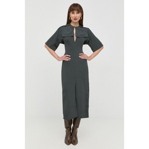 Haljina Victoria Beckham boja: zelena, maxi, ravna