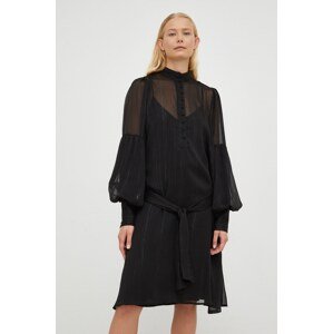 Haljina Bruuns Bazaar boja: crna, mini, ravna