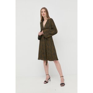 Haljina Trussardi boja: zelena, mini, širi se prema dolje