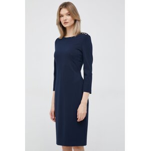 Haljina Lauren Ralph Lauren boja: tamno plava, mini, uske