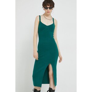 Haljina Abercrombie & Fitch boja: zelena, midi, uske