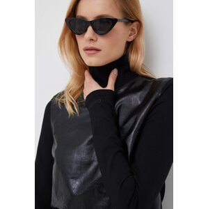 Bluza Calvin Klein za žene, boja: crna, glatka