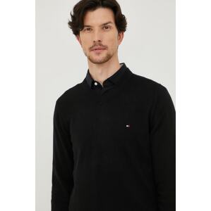 Pulover s dodatkom kašmira Tommy Hilfiger za muškarce, boja: crna, lagani