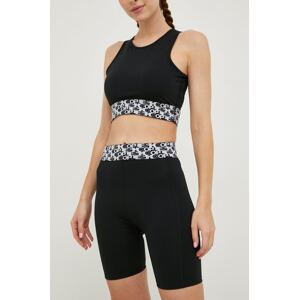 Kratke hlače The Kooples za žene, boja: crna, glatki materijal, visoki struk
