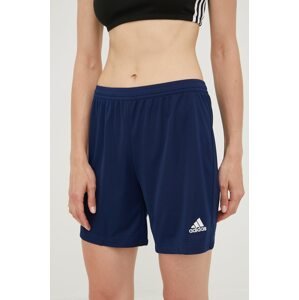 Kratke hlače za trening adidas Performance Entrada 22 za žene, boja: tamno plava, glatki materijal, visoki struk, HI0000