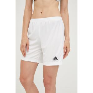 Kratke hlače za trening adidas Performance Entrada 22 za žene, boja: bijela, glatki materijal, visoki struk