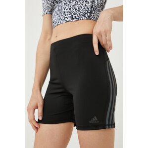 Kratke hlače za trčanje adidas Performance Run Icons za žene, boja: crna, s tiskom, visoki struk