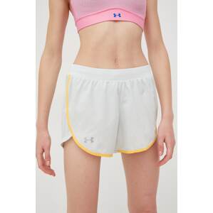 Kratke hlače za trčanje Under Armour Fly By Elite za žene, boja: zelena, glatki materijal, srednje visoki struk, 1369766-593