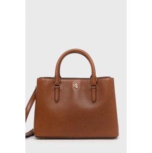 Kožna torba Lauren Ralph Lauren boja: smeđa, 431876725005