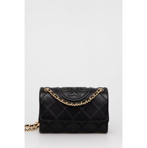 Kožna torba Tory Burch Fleming Soft Small Convertible boja: crna, 139060.001