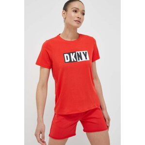 Majica kratkih rukava Dkny za žene, boja: crvena