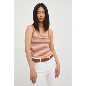 Pamučni top Levi's boja: narančasta
