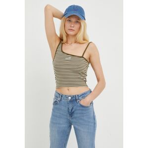 Pamučni top Levi's boja: zelena